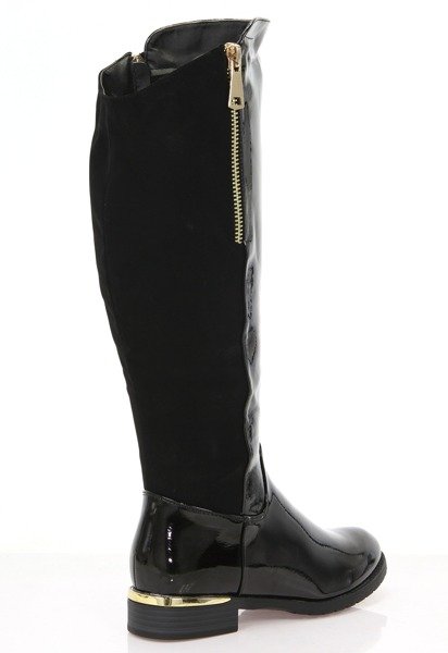 Чорні жіночі лаковані черевики від Rajscia - Взуття