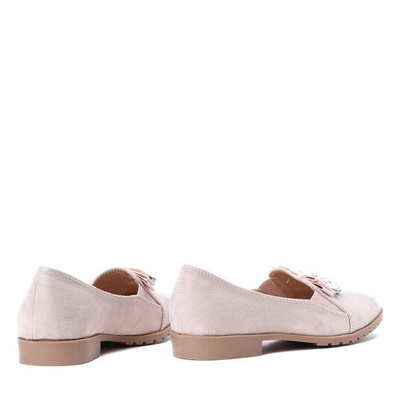 Beżowo-różowe mokasyny Valerie - Obuwie