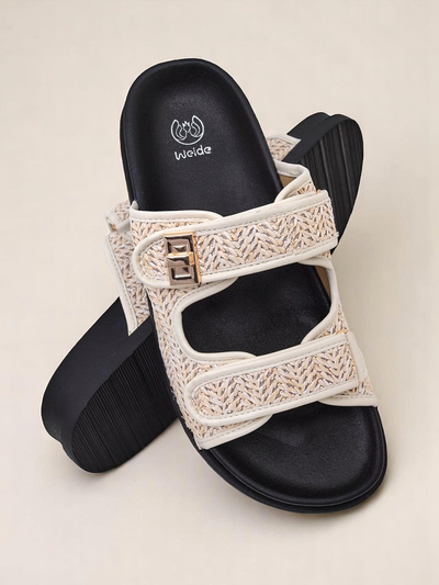 Royalfashion жіночі капці з плетеним ремінцем Delibeli