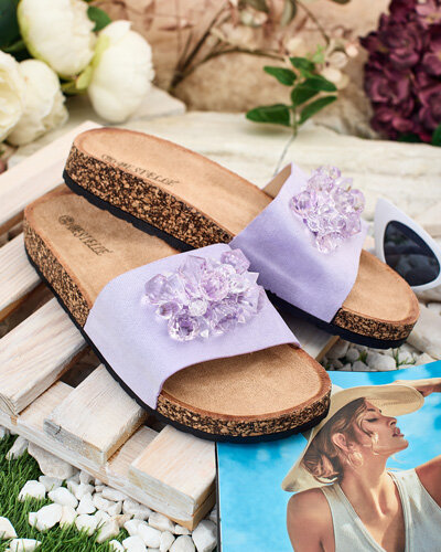 Royalfashion Dámské žabky Villo s kamínky