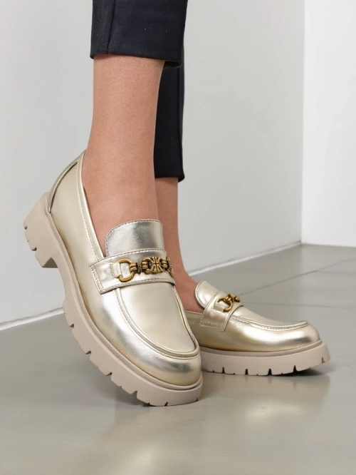 Royalfashion Жіночі мокасини з позолотою Goldlove