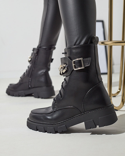 Zateplené černé dámské boty Effpi- Obuv