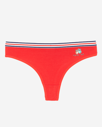 Червоні жіночі трусики з принтом