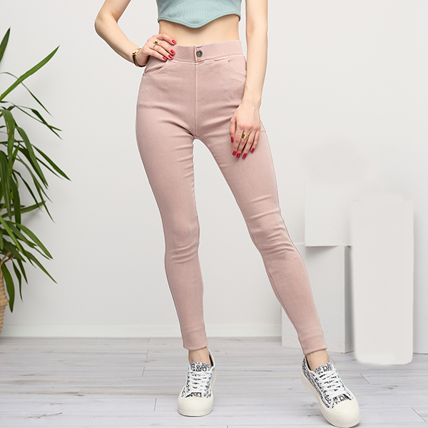 Dámské světle růžové treggings- Oblečení