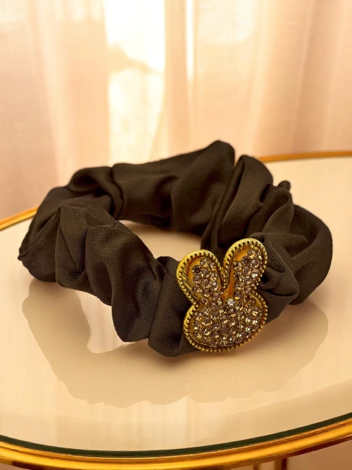 Royalfashion Гумка для волосся з декоративним зайчиком Satin Bunny