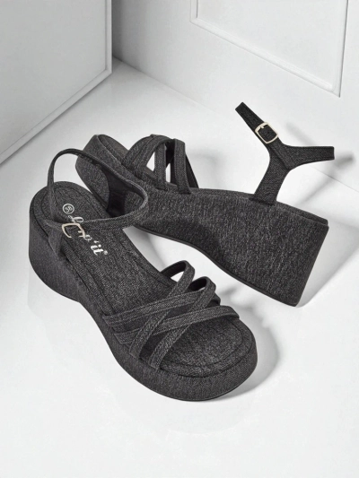 Royalfashion Dámské sandály na klínku Shadow Lift