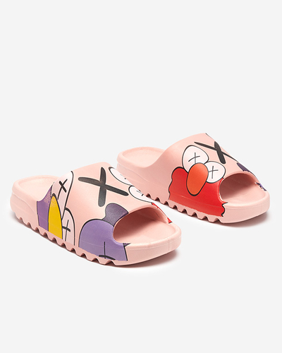 Elmino růžové dámské pantofle - Obuv