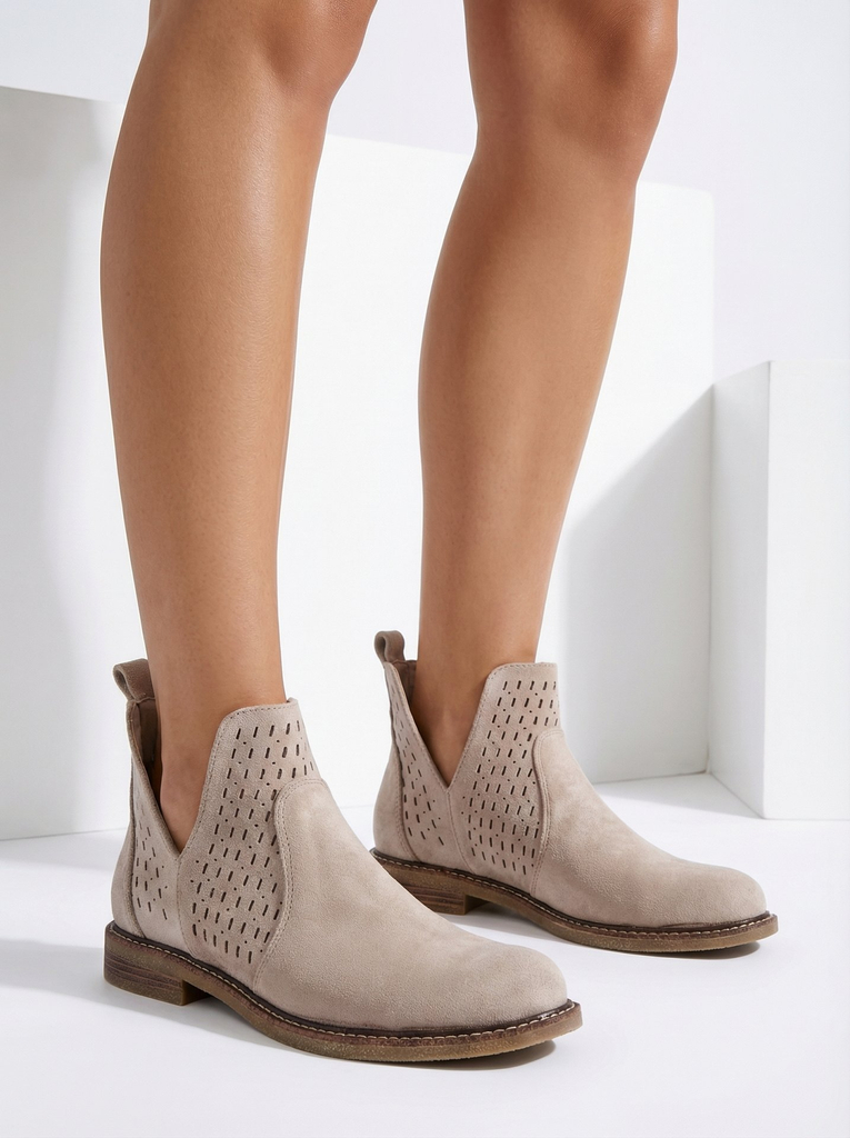 Royalfashion Dámské semišové kozačky eko Ovilla