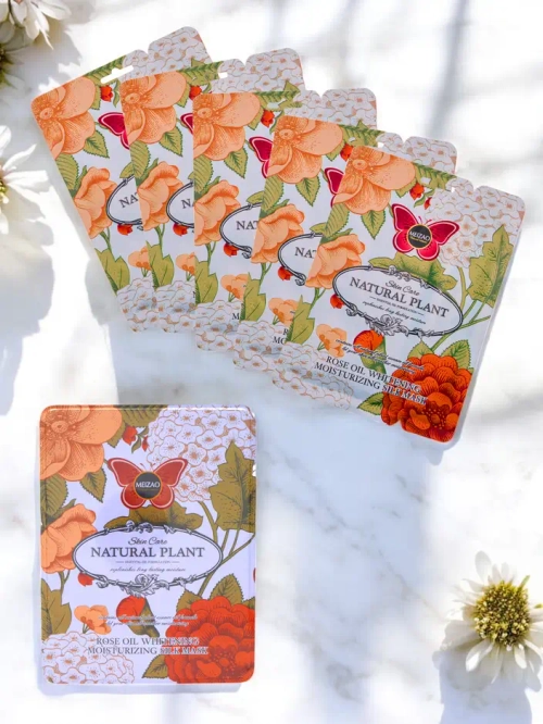 Натуральна рослина - Набір сироватки з церамідами та маски з рожі 6г+36г х 10шт