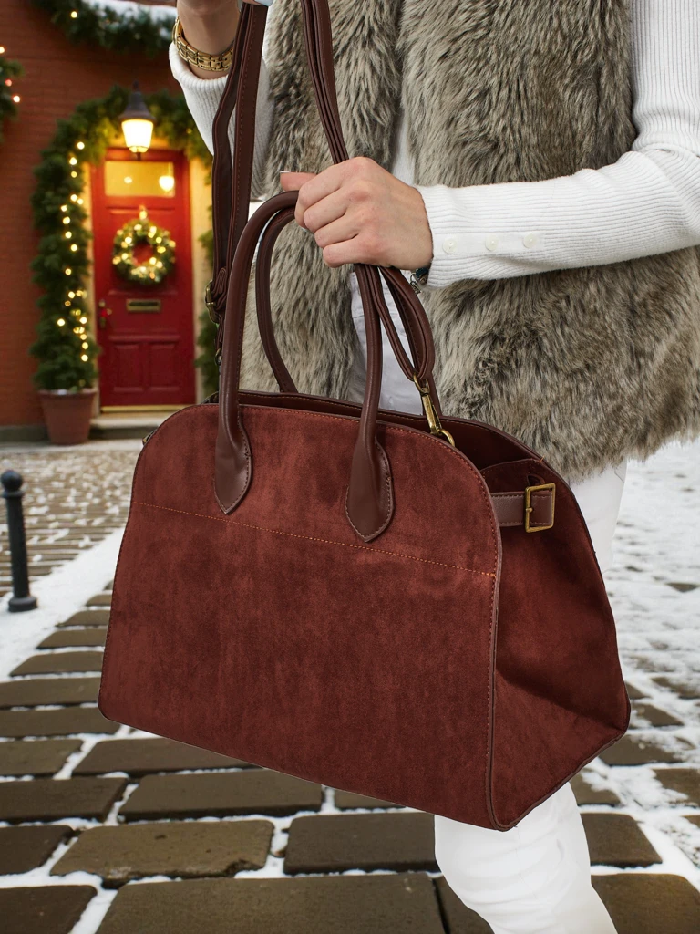 Dámská shopper kabelka eko semišová Dorelle