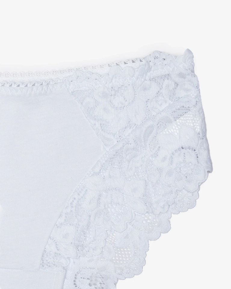 Bílé dámské krajkové kalhotky - Spodní prádlo