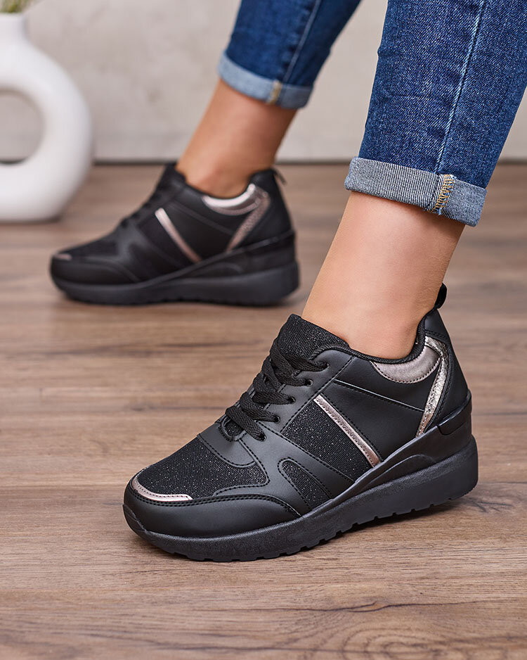 Royalfashion Béžovo-hnědé dámské sportovní tenisky na platformě Lacyrllia