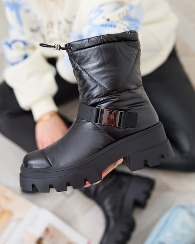 Royalfashion Dámské nazouvací boty a'la snow boots in black Tyvone