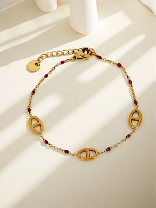 Браслет Callisto Aurea з намистинами позолочений