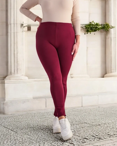 Royalfashion Dámské zateplené tregínové kalhoty PLUS SIZE