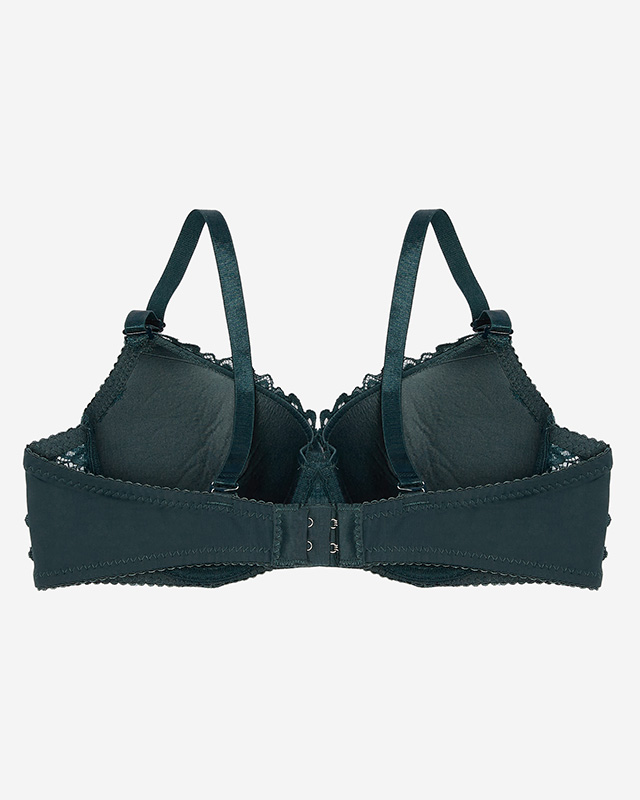 Dámská vyztužená podprsenka v tmavě zelené barvě- Spodní prádlo