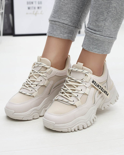 Бежеві жіночі кросівки спортивні Evilpo- Footwear
