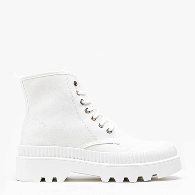 Dámské bílé kotníkové boty Roulle - Boty