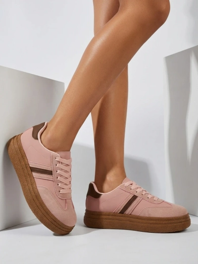 Sneakers Dámské Flora Růžové Ekologické Sportovní na Léto