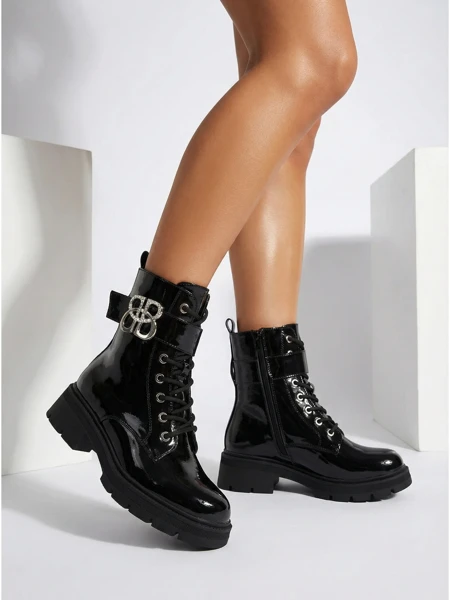 Dámské Černé Kožené Elegantní Boty Luna na Podzim