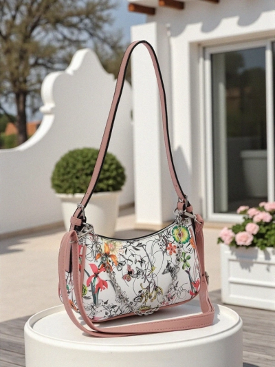 Royalfashion Malá dámská kabelka z ekologické kůže s květinovým vzorem Lily Bloom