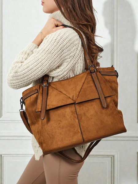 Dámská shopper kabelka eko semišová Daville