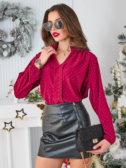 Royalfashion Жіноча сорочка з стразами