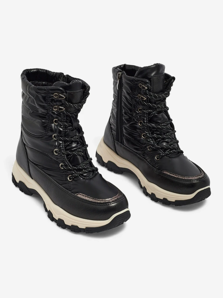 Dámské kotníkové boty Athena Černé Syntetické Pohodlné na Zimu