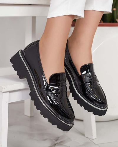 Royalfashion Dámské lakované mokasíny Deru