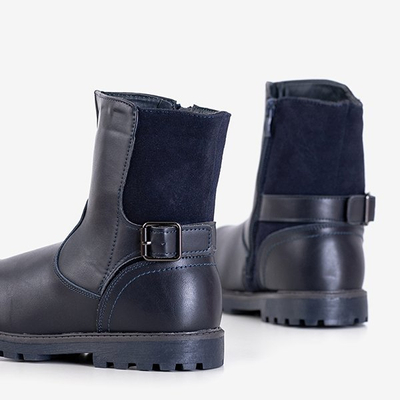 Дитячі темно-сині черевики з пряжкою Malet - Взуття