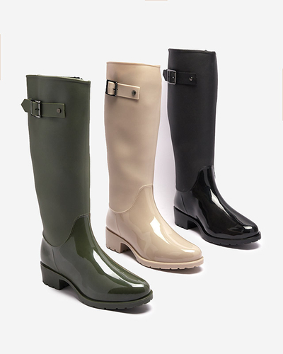 Чорні жіночі веллінгтони до коліна Bevirdo- Footwear