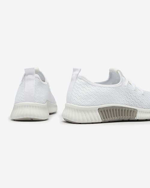 Білі жіночі тканинні спортивні кросівки Vobbu- Footwear