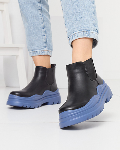 Dámské černé nazouváky na fialové podrážce Beja - Obuv