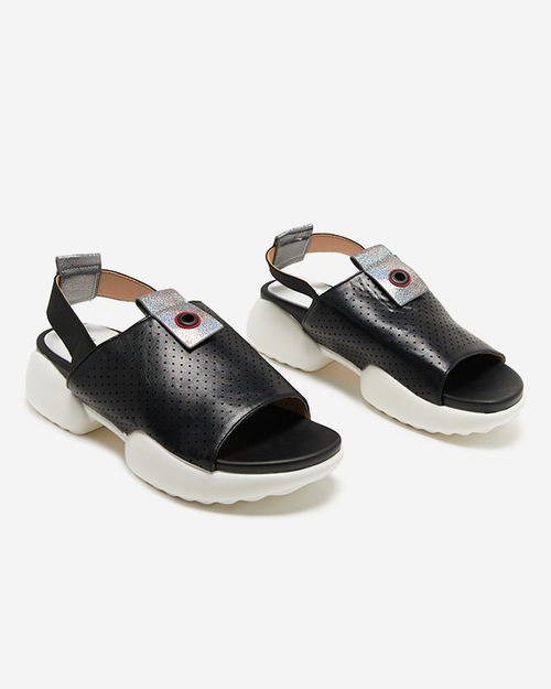 Чорні жіночі сандалі з екошкіри Pueshi - взуття