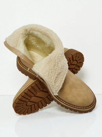 Vyšší dámské eko semišové kotníkové boty Liora