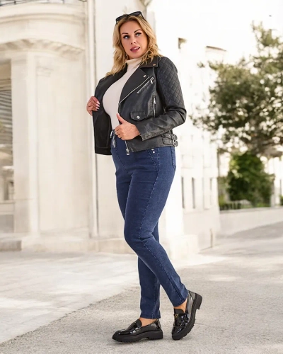 Dámské treggings kalhoty Royalfashion pro ženy velikost plus.
