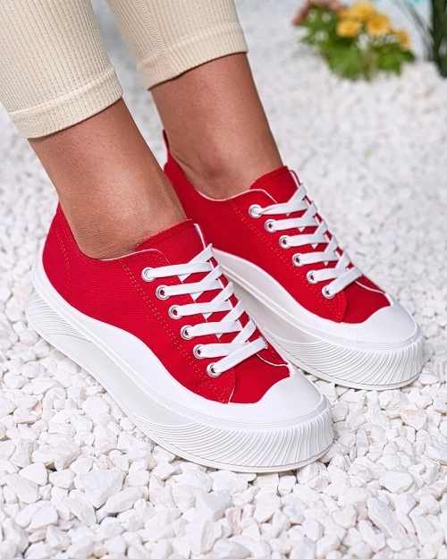 OUTLET Royalfashion Red Luceri спортивні кросівки на платформі