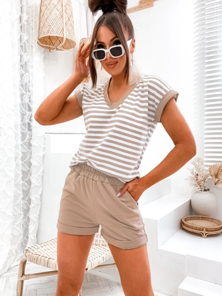 Royalfashion Bavlněná dámská pruhovaná souprava