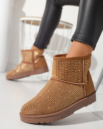 Dámské sněhule s velbloudími kubickými zirkony Rudis - Obuv