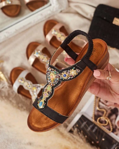 Royalfashion Dámské sandály Subbel s kamínky