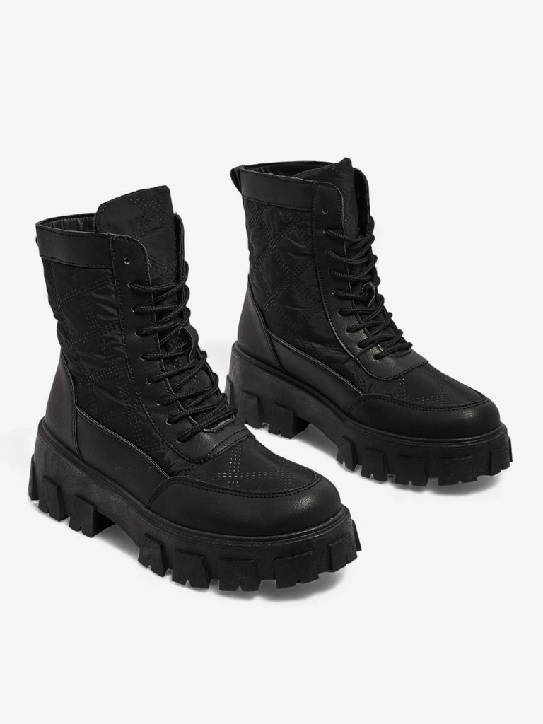 Eko kožené šněrovací dámské boty Solvi