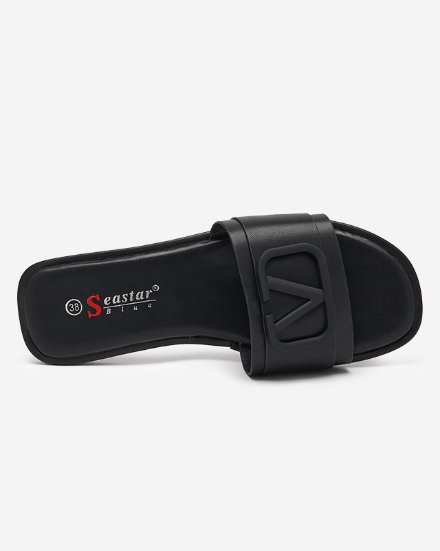 Černé dámské pantofle z eko kůže Cartec - Obuv