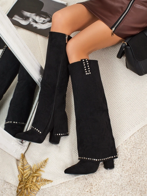 Жіночі козаки еко замшеві з халявою Bryves