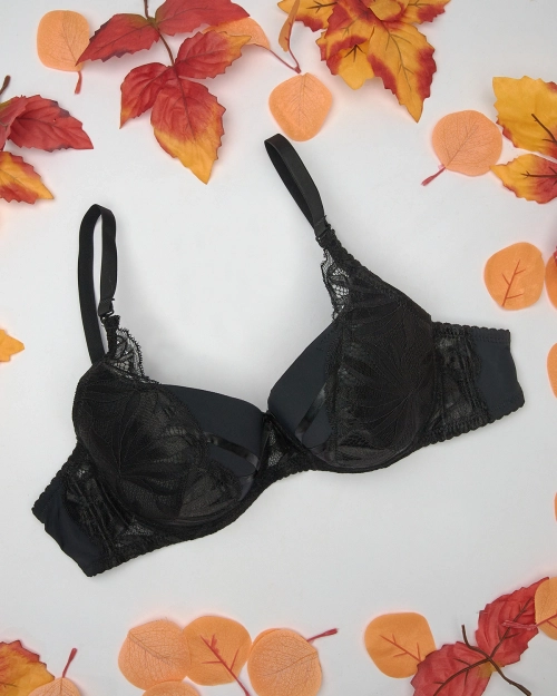 Жіночий бюстгальтер з мереживом Royalfashion чорний