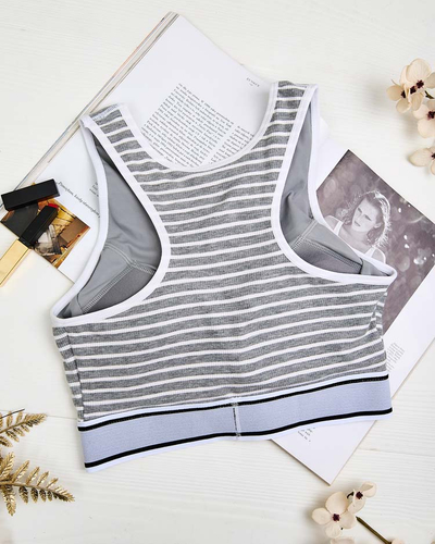 Жіночий спортивний бюстгальтер в смужку Royalfashion