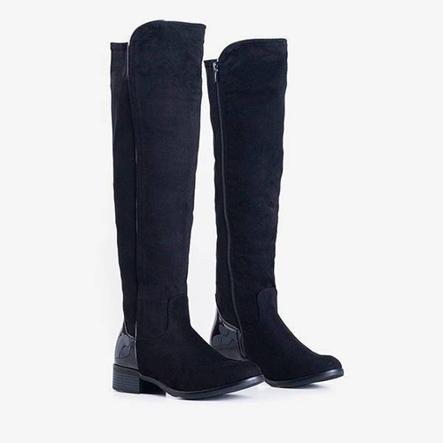 OUTLET Чорні черевики на колінах на плоских підборах від Gaglioli - Взуття