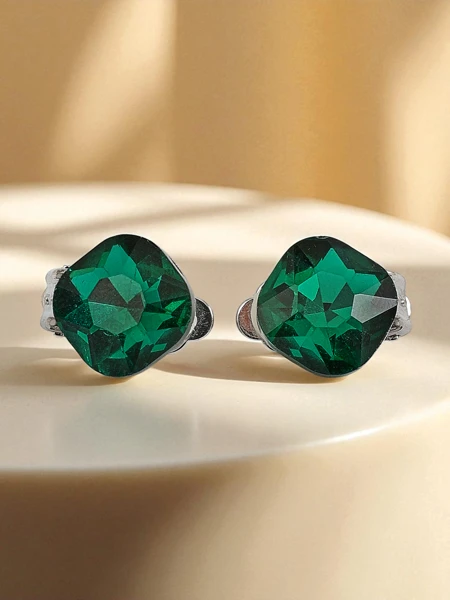 Royalfashion Dámské klipsové náušnice s krystalem