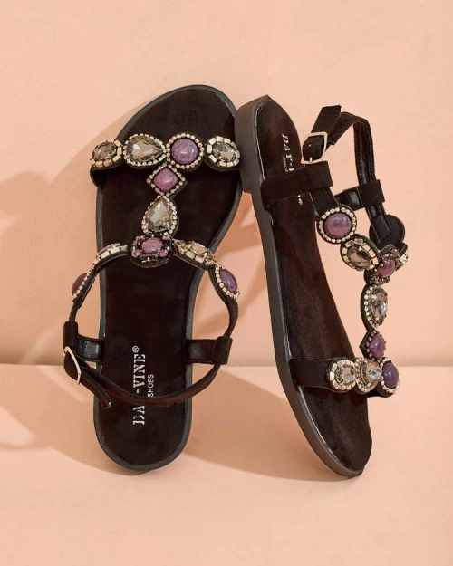 Royalfashion Жіночі босоніжки з цирконієм Sobrinas