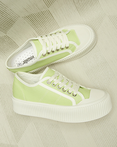 Zelené dámské tenisky na pevné podrážce Ozerika - Obuv