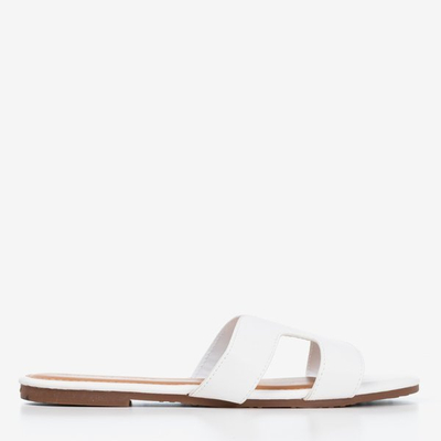 Bílé dámské žabky Hemilda - Obuv 1